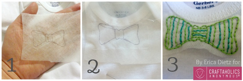 how to embroider a baby onesie