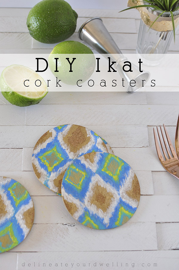 DIY-Ikat-Cork-Coasters