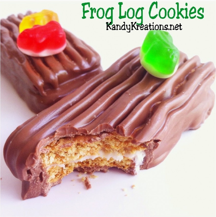 Frog Log Chocolate Graham Cracker Filled Cookies by KandyKreations