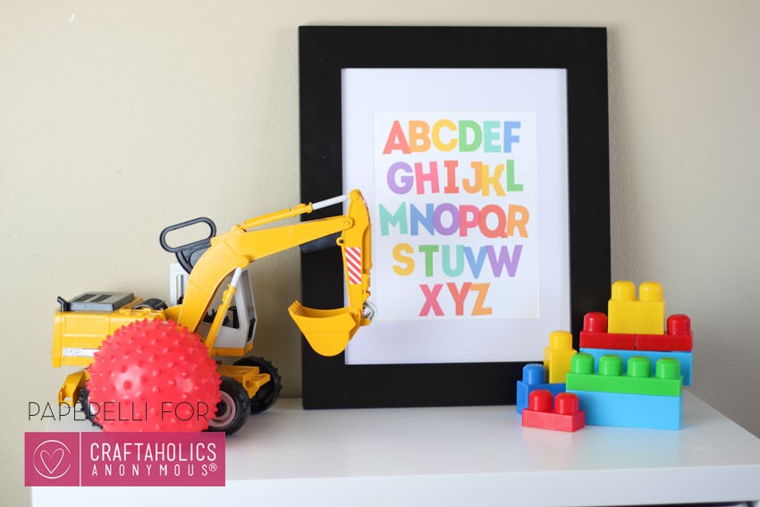 Alphabet Printable Art | Designed by Paperelli for Craftaholics Anonymous