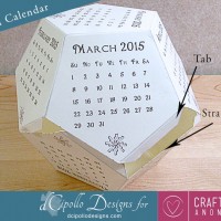 12-Sided Calendar 2015 SVG Cut File dCipollo Designs