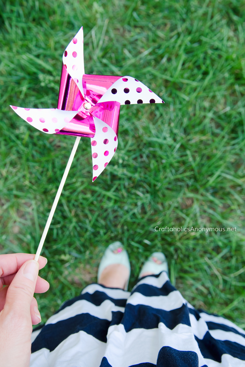 love the foil polka dot pinwheel! Would be super cute in red foil for 4th of July.