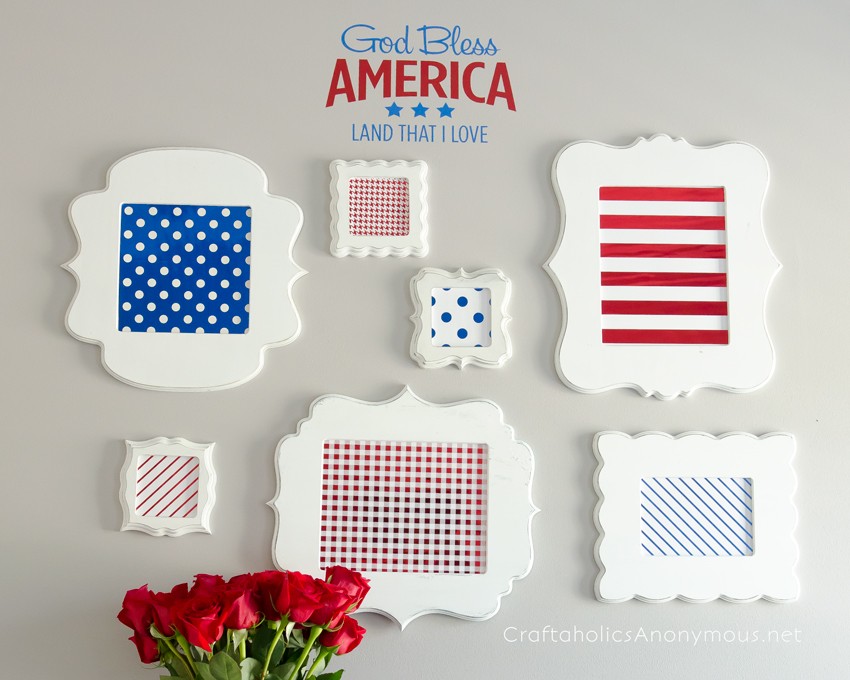 4th of July Gallery Wall || So festive and patriotic! And easy to do too.