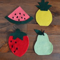 DIY Felt Fruit Coasters