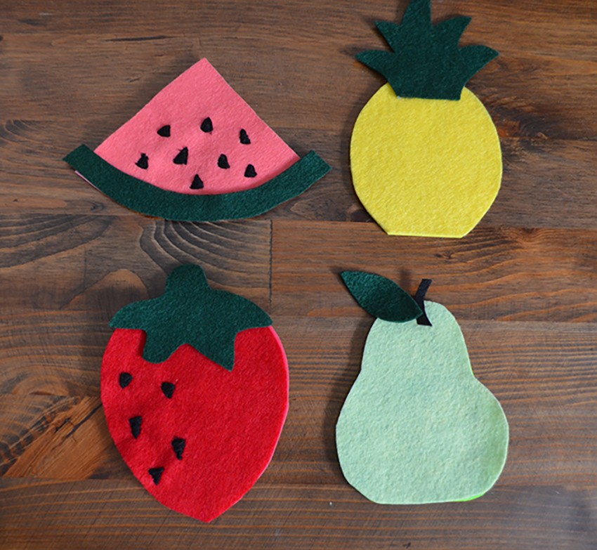 DIY Felt Fruit Coasters || Perfect summer craft!