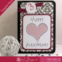 Tangled Heart Card SVG cut file from dCipollo Designs