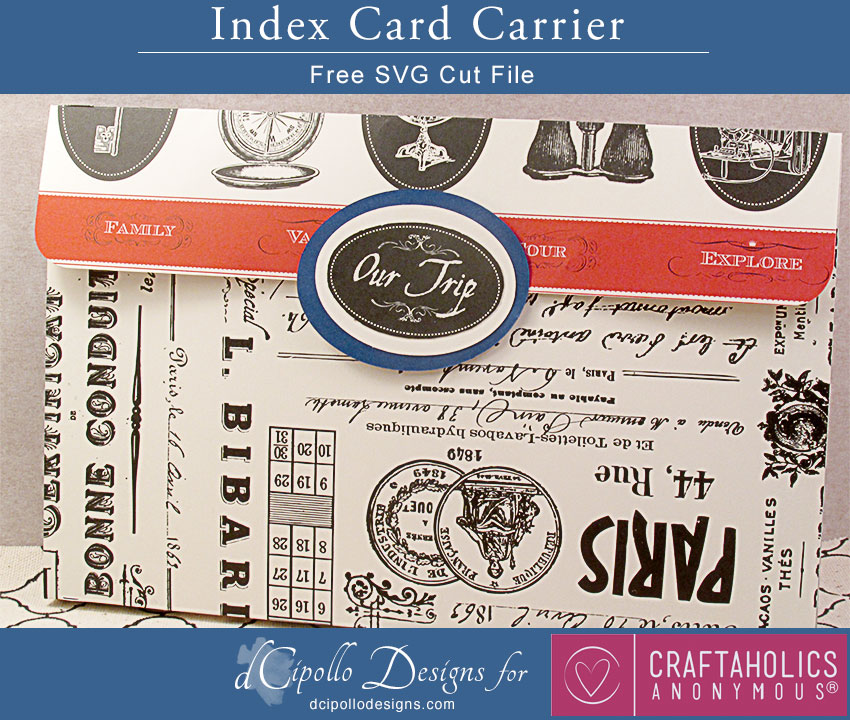 Index Card Carrier SVG Cut File from dCipollo Designs