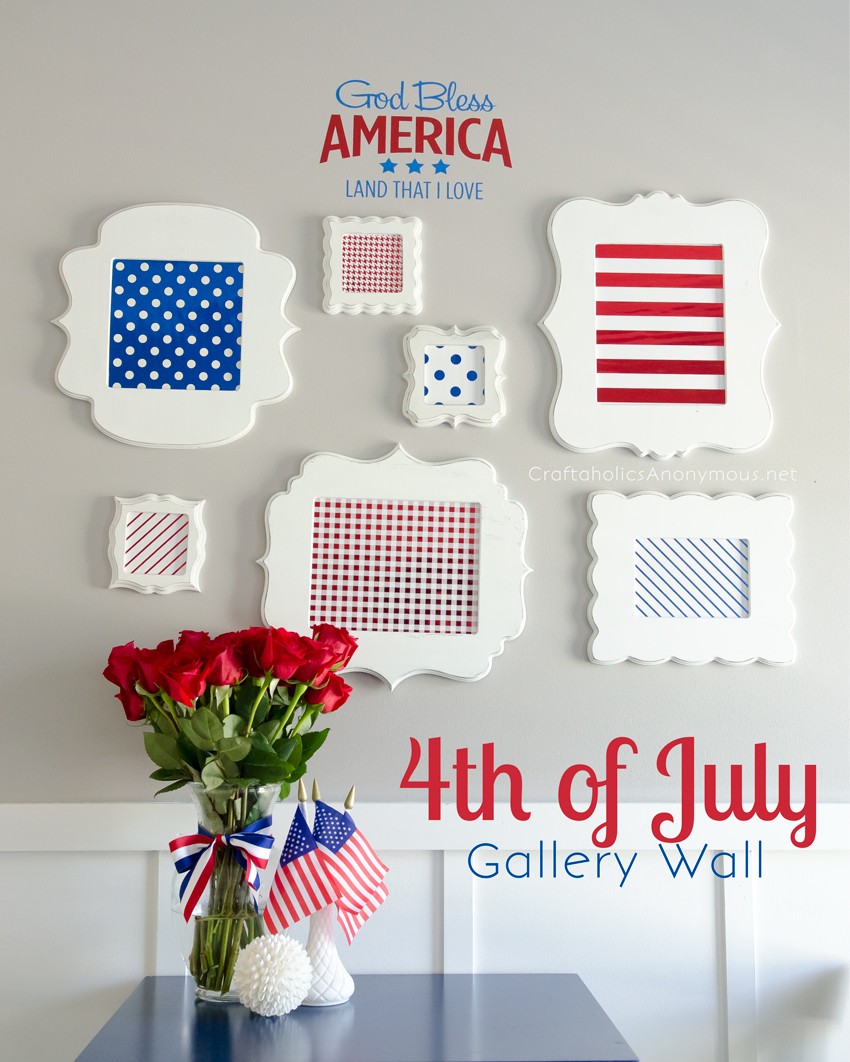 Patriotic Independence Day Gallery wall || This is so pretty!
