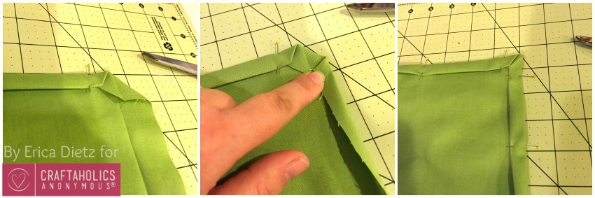 mitered napkin