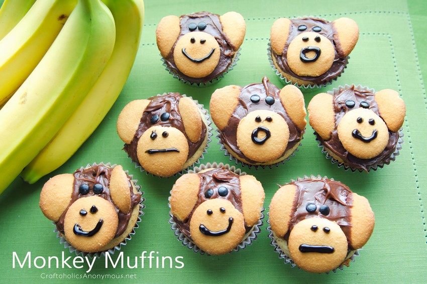 Monkey Muffins || Cute snack idea for preschool or kids of any age for that matter!