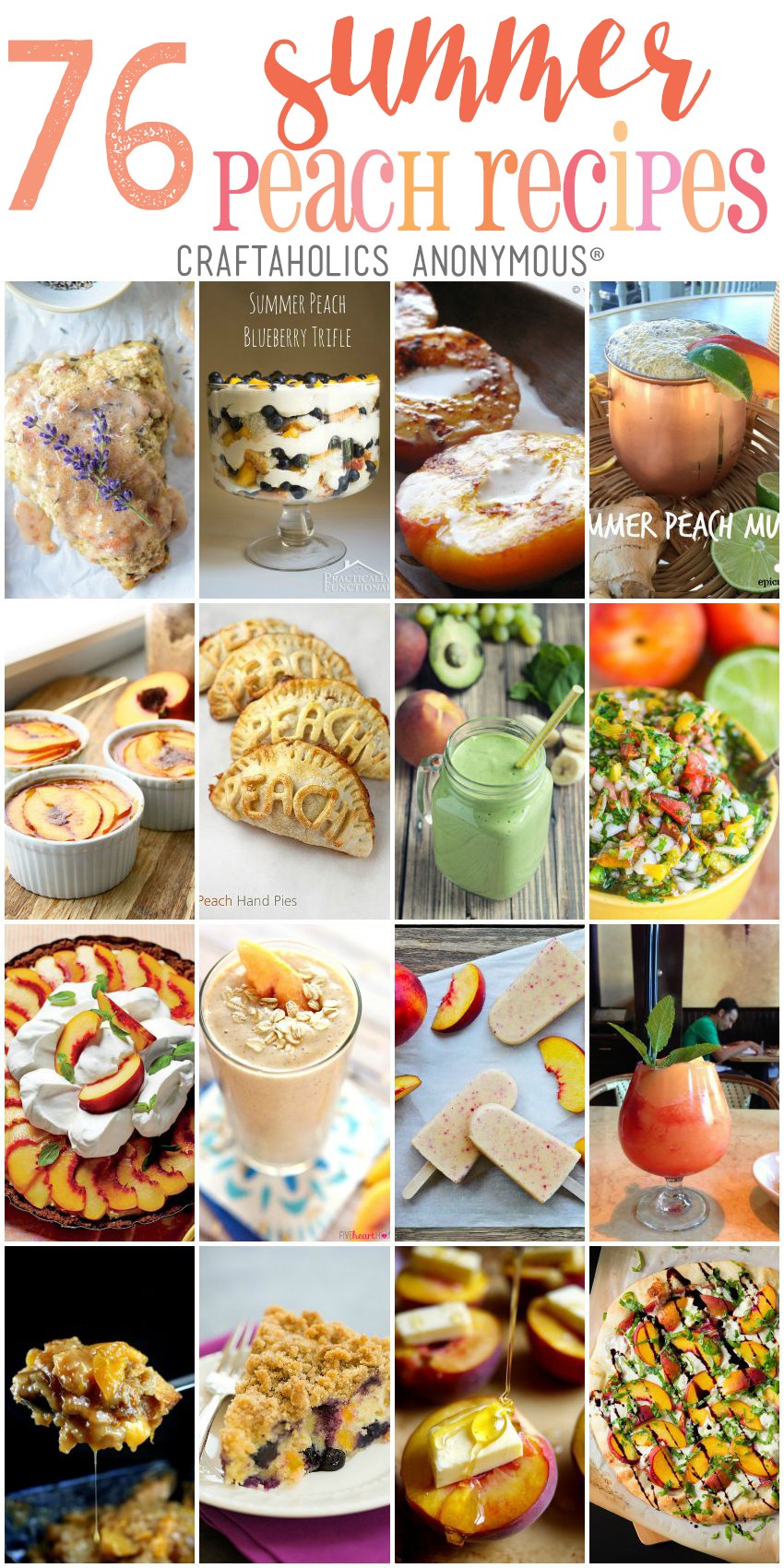 76 Summer Peach Recipes at Craftaholics Anonymous