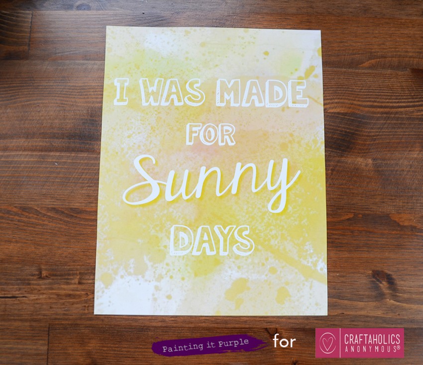 Sunny Days Printable | Craftaholics Anonymous®