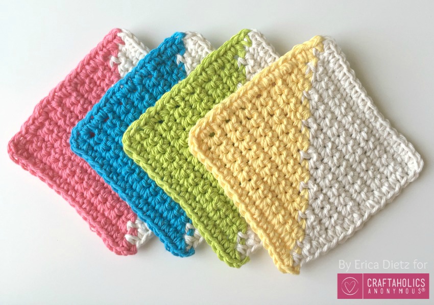 crocheted coasters geometric