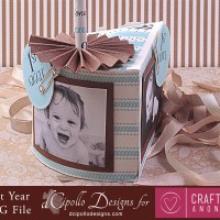 My First Year Photo Cake SVG Cut File by dCipollo Designs