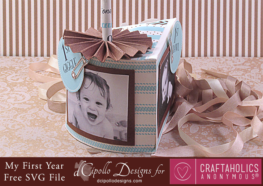 My First Year Photo Cake SVG Cut File by dCipollo Designs