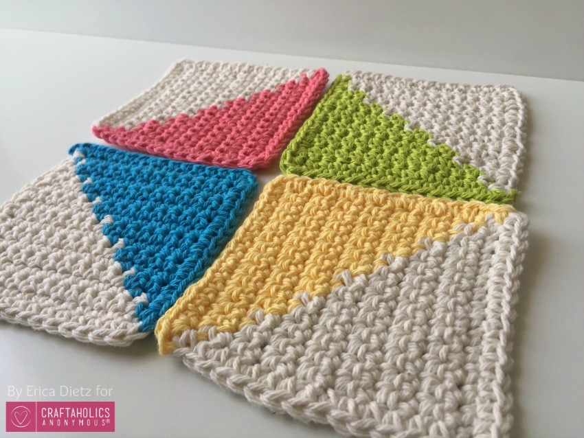 summer crochet coasters