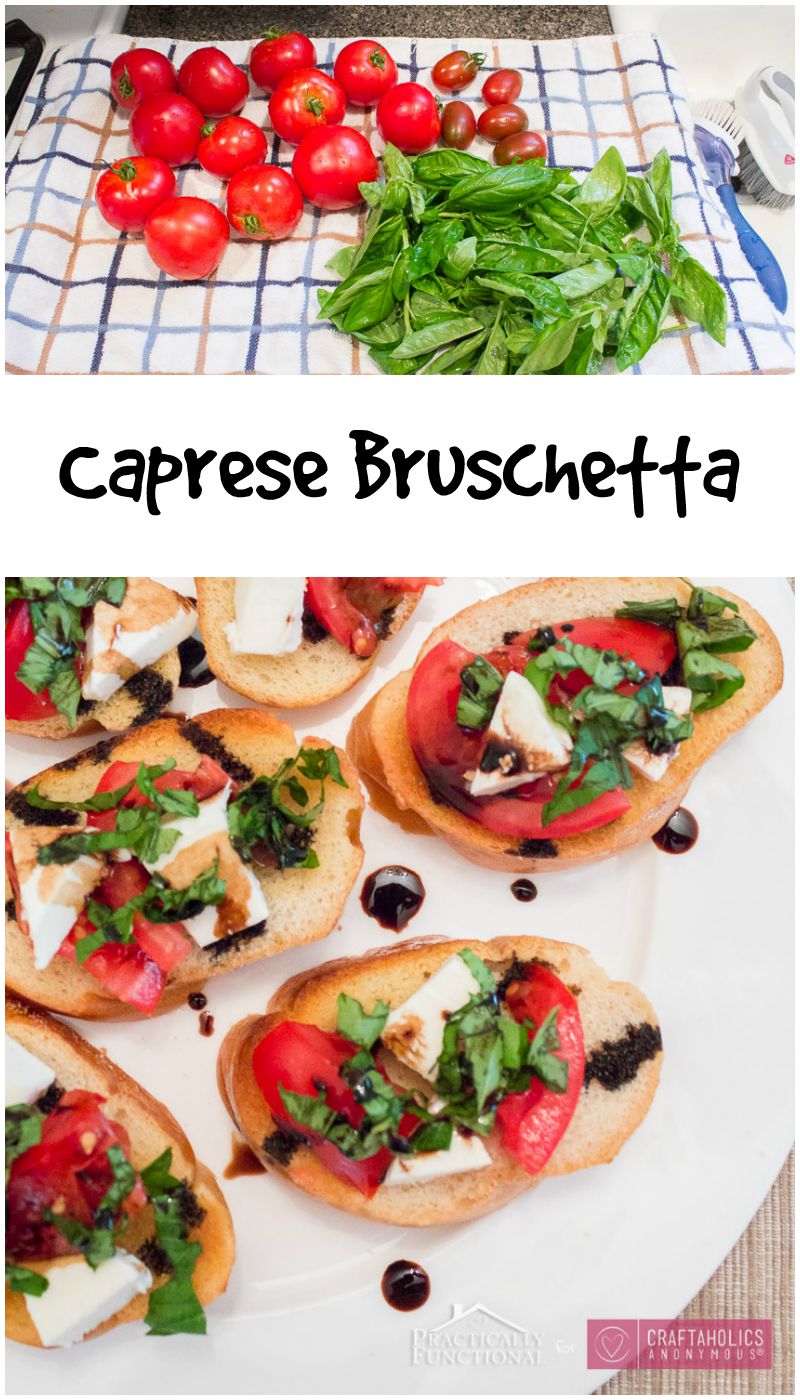 Easy Caprese Bruschetta