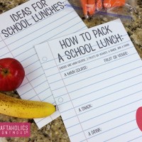 How to Pack a Lunch Printable