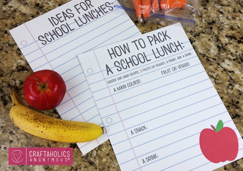 How to Pack a Lunch Printable