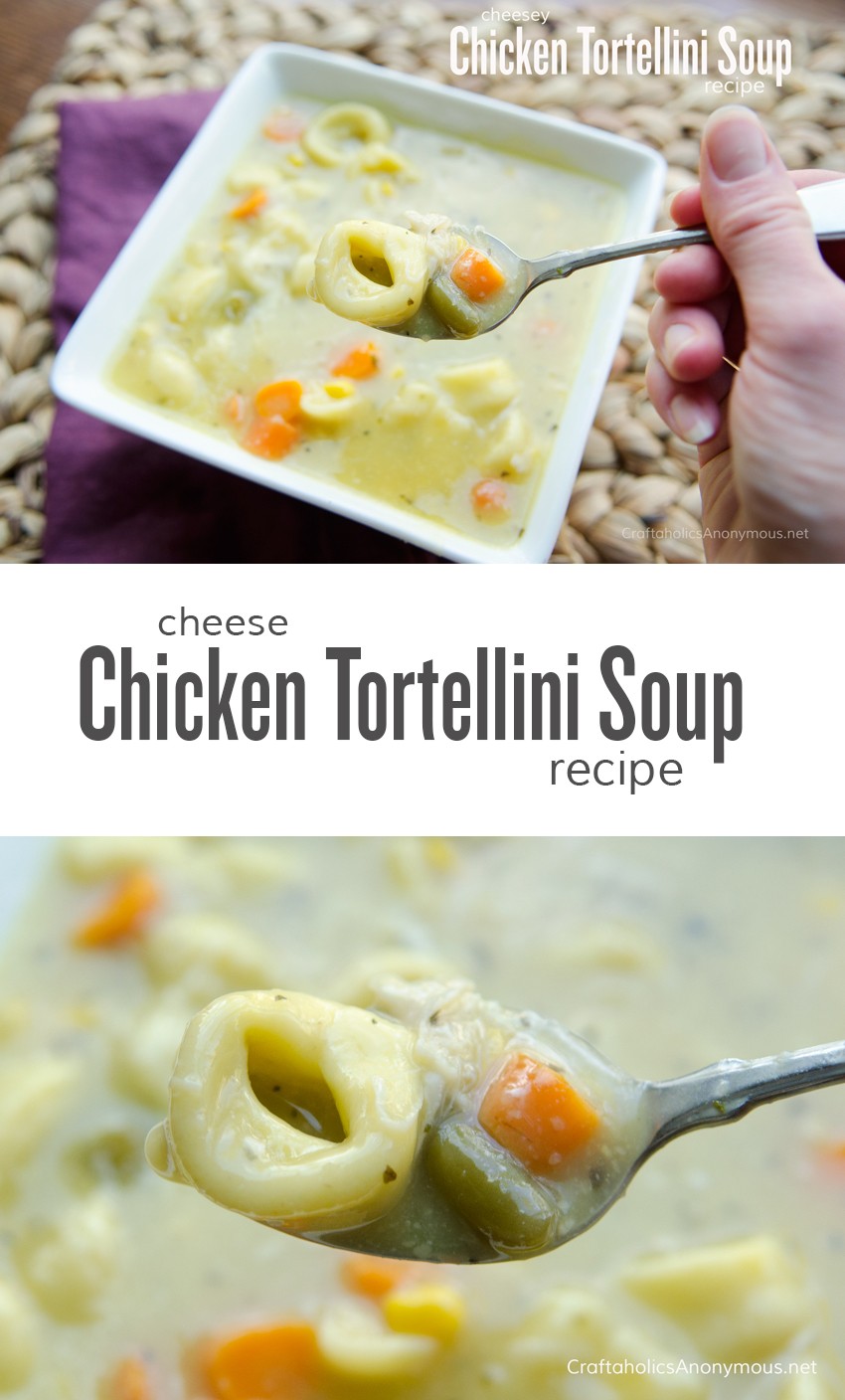 Chicken Tortellini Soup Recipe || Creamy and delicious! Perfect weekend night meal that comes together in 30 mins.
