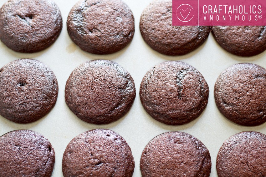 Chocolate Cupcakes with Blueberry Buttercream Frosting