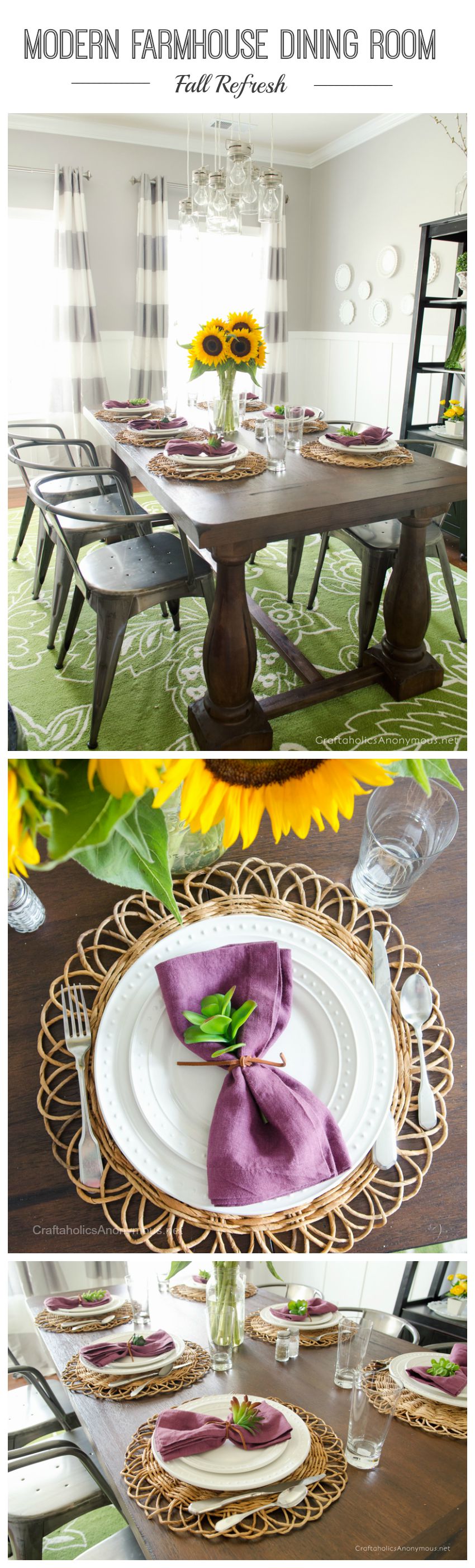 farmhouse dining room collage