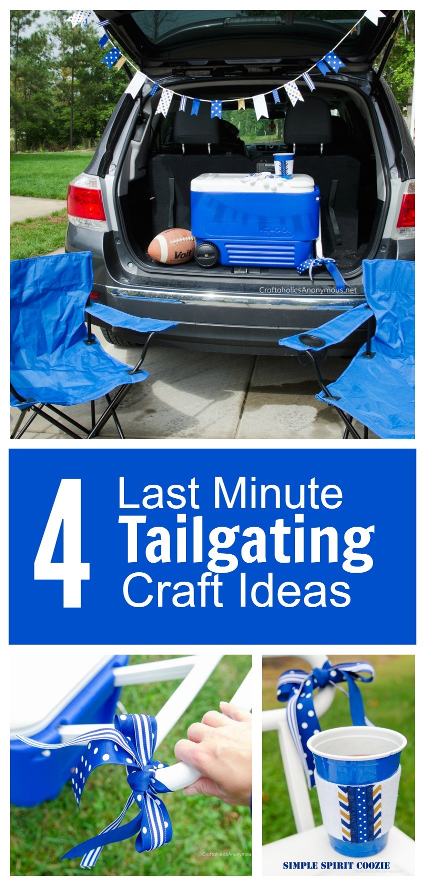 4 Last Minute Tailgating Craft Ideas you can do in minutes!