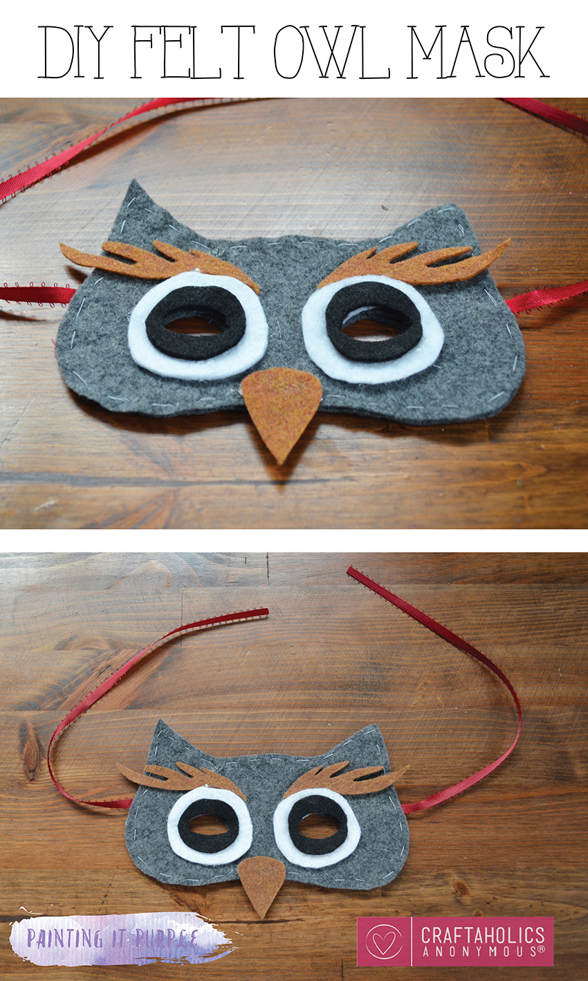 Easy Halloween Costume! This DIY Owl Mask makes an adorable and simple costume this Halloween!