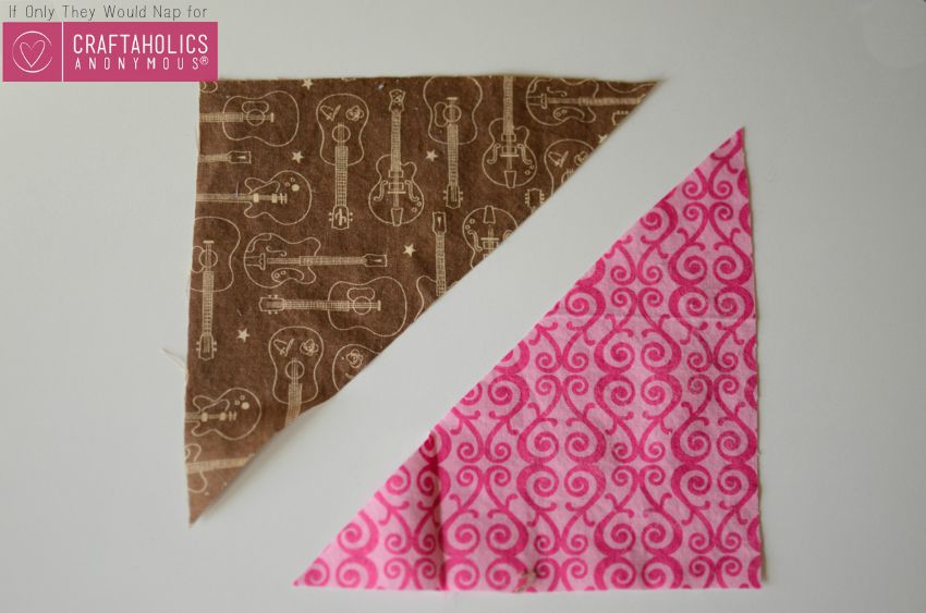 fabric triangles on www.craftaholicsanonymous.net