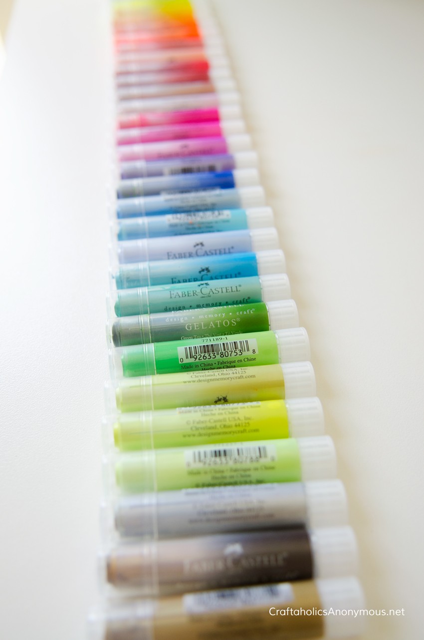 Gelatos® creamy pigment sticks that can be blended with or without water Gelatos® creamy pigment sticks that can be blended with or without water