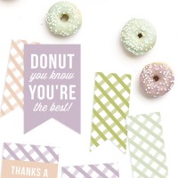Free Printable Donut Tags
