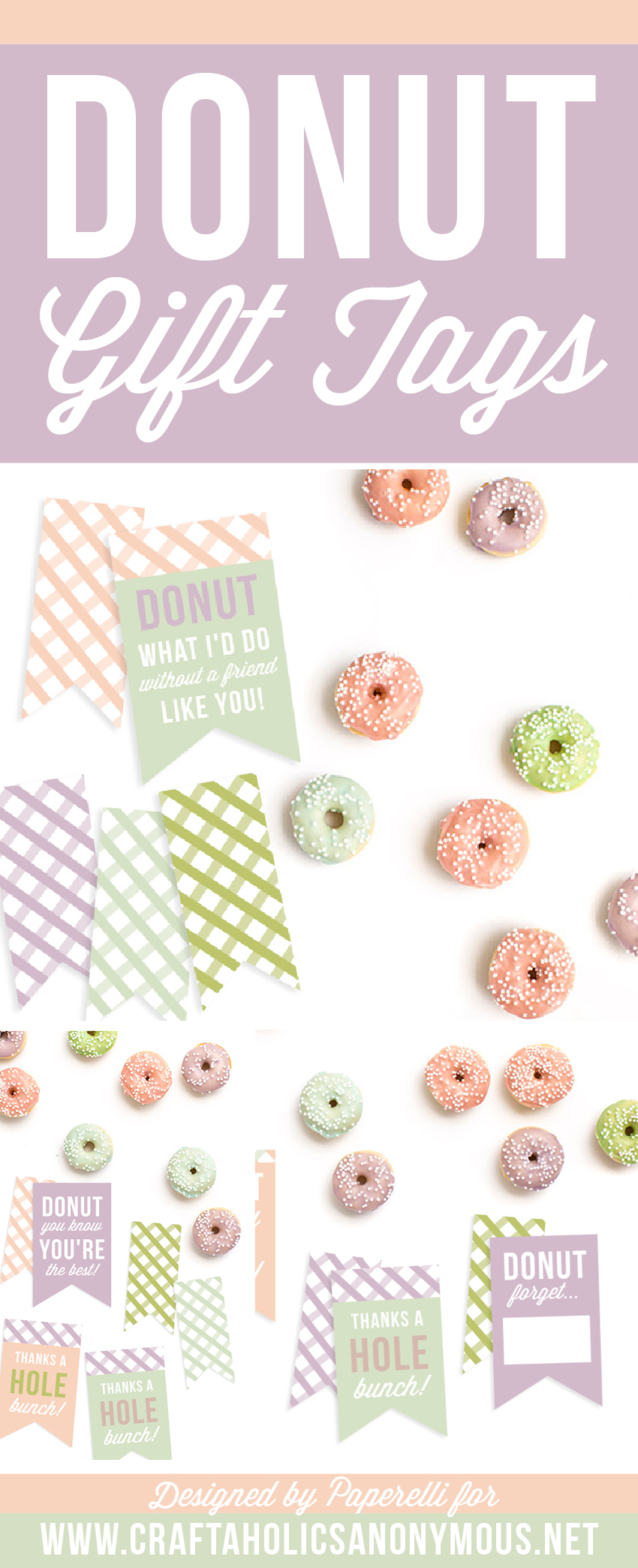 Free Donut Printable Tags on www.craftaholicsanonymous.net