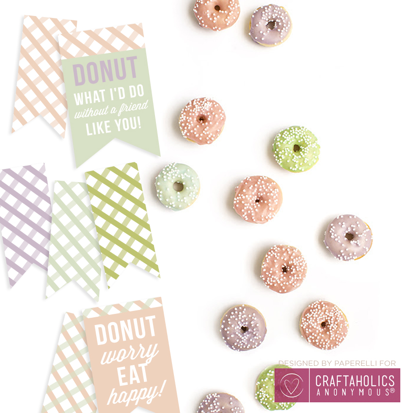 Free Donut Printable Tags on www.craftaholicsanonymous.net