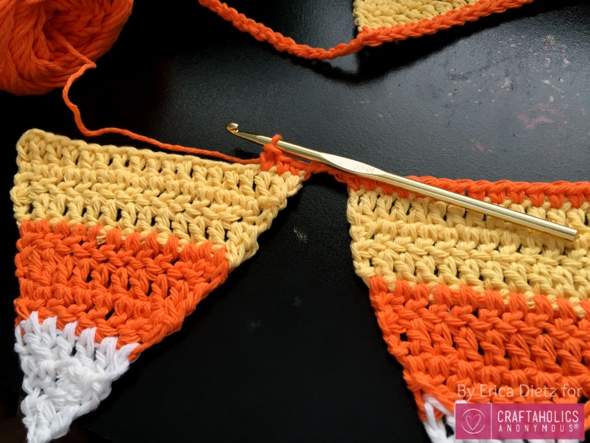 Halloween crochet craft tutorial pattern for candy corn
