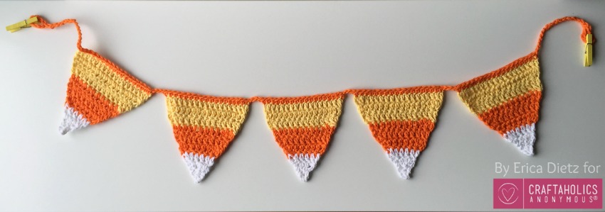 Candy Corn Crochet Banner