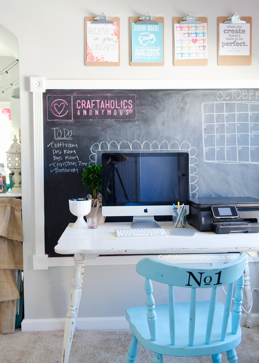 Computer station in Craft Room