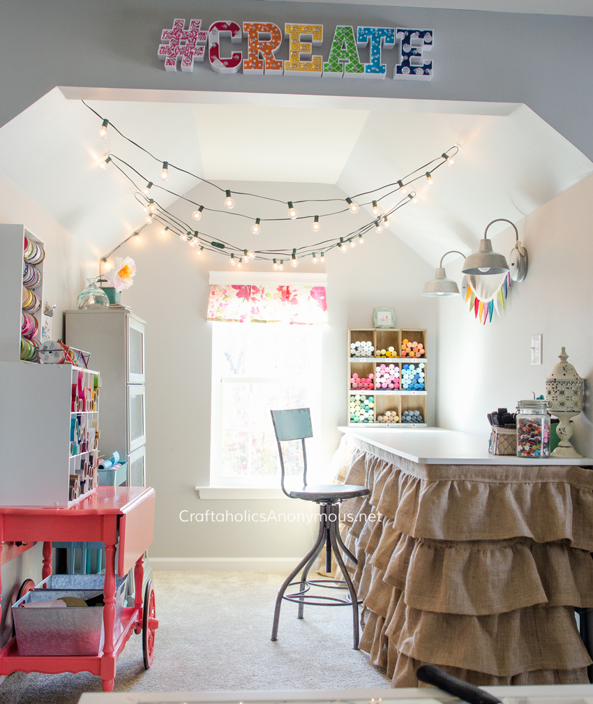 Amazing Craft Nook. I want to curl up and craft my little heart out in there! Take a tour of the Dream Craft Room www.craftaholicsanonymous.net