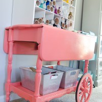 vintage bar cart