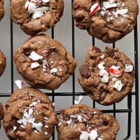 Double Peppermint Chocolate Chip Cookies - perfect for Christmas cookie season!