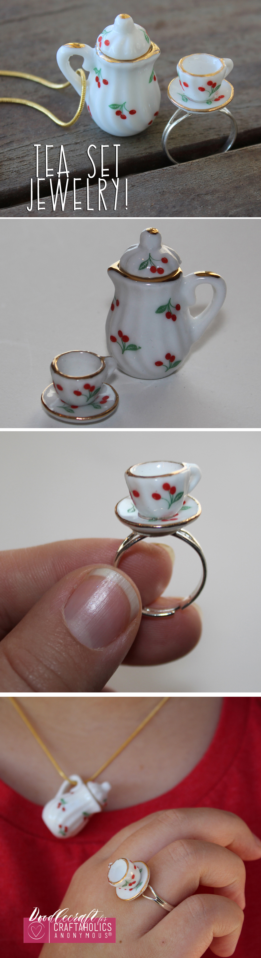Miniature Tea Set Jewelry