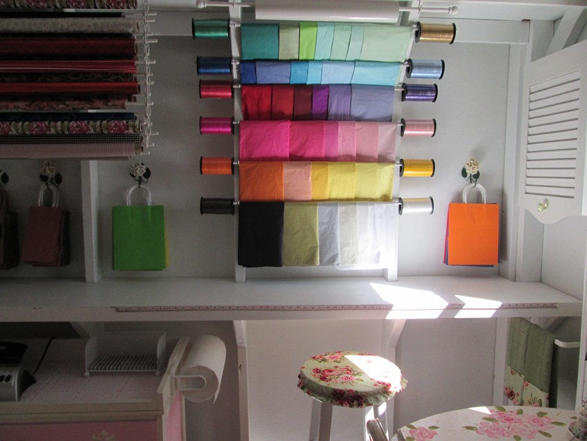 wrapping paper tissue paper storage