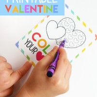 Color Your Heart Out Printable Valentine