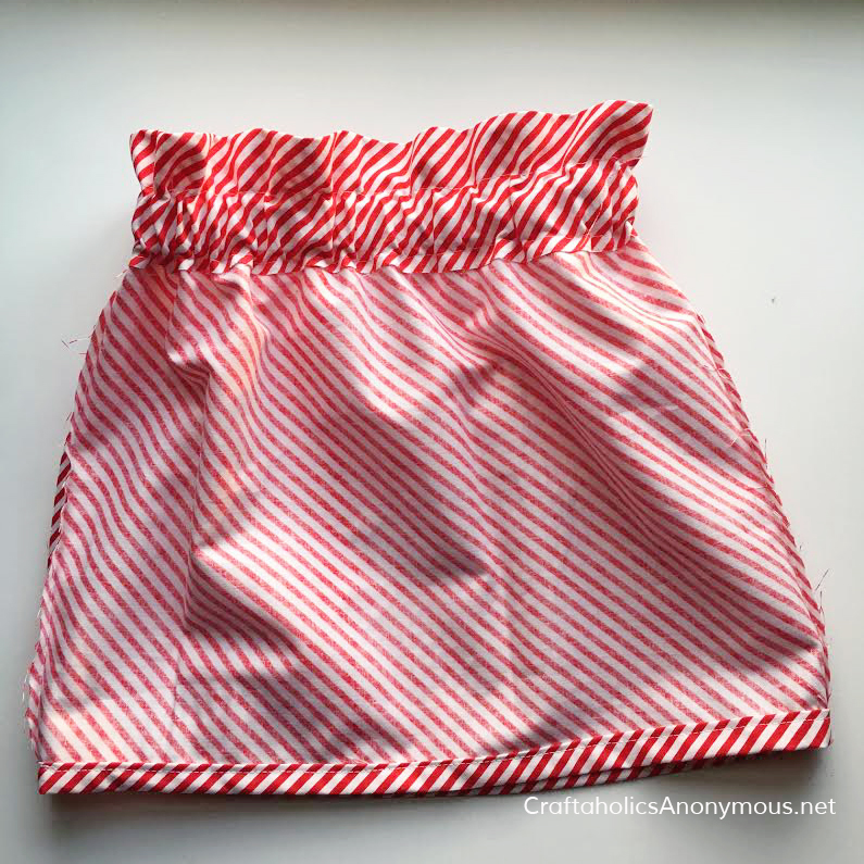 Craftaholics Anonymous® | Candy Cane Stripe and Pom Pom Skirt Tutorial