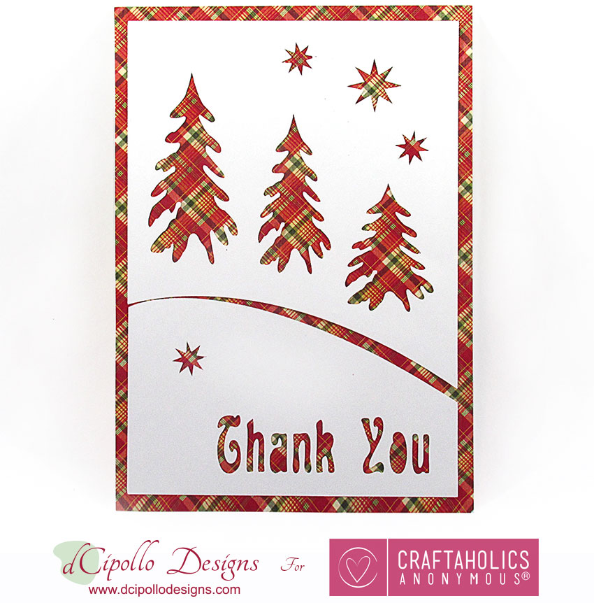 Winter Holiday Thank You Card from dCipollo Designs