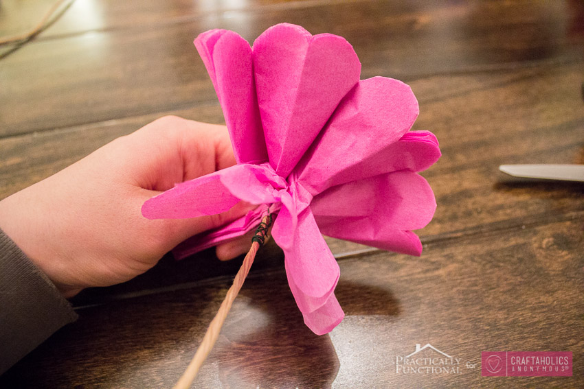 How to make tissue paper flowers