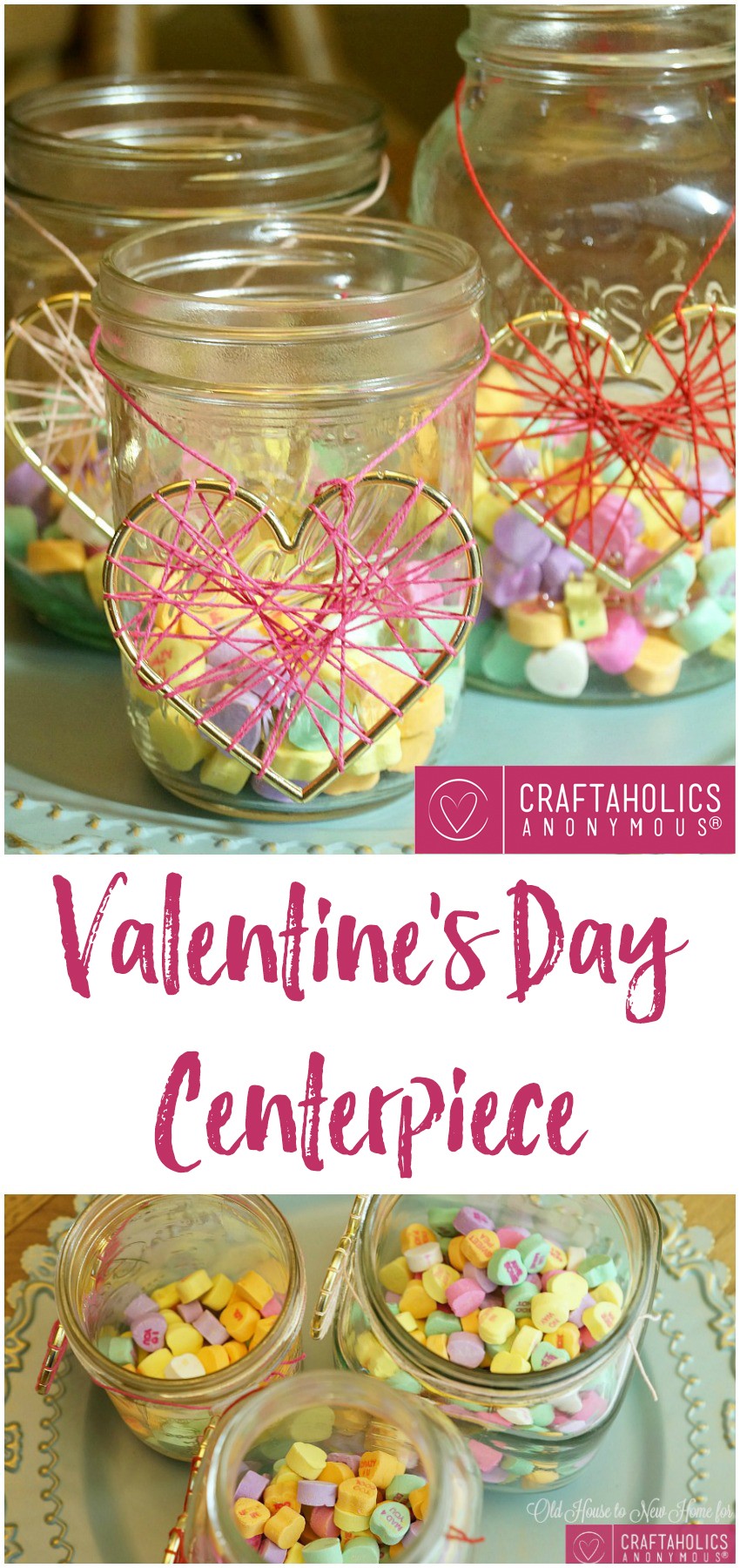 Valentine's Day Centerpiece at Craftaholics Anonymous