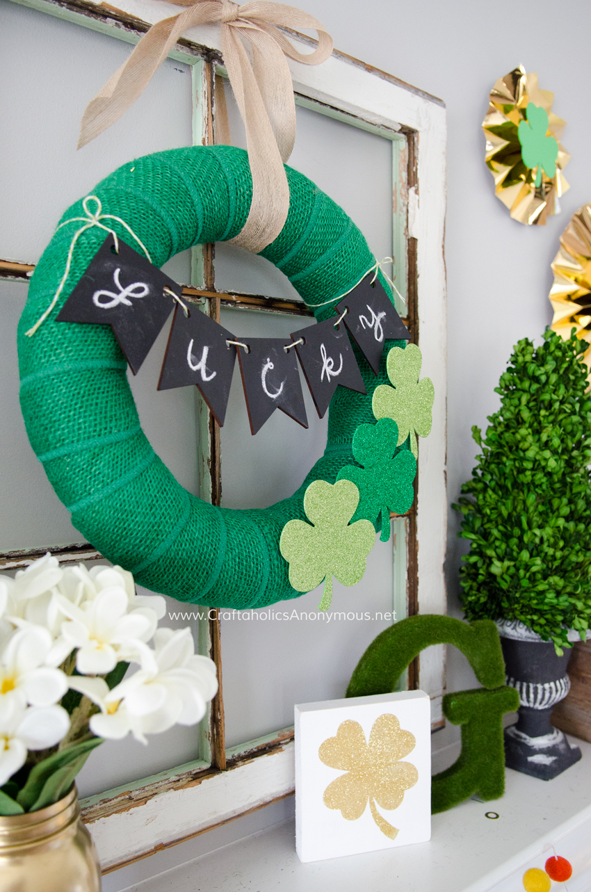 DIY St. Patrick's Day Wreath for under $15