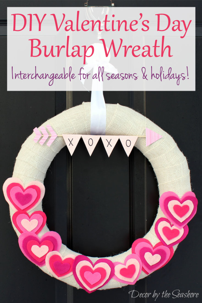 Burlap Valentine Wreath