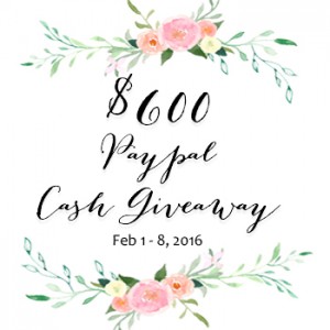 $600 Paypal Cash Giveaway!