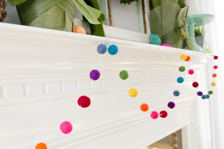 DIY Rainbow felt garland bunting